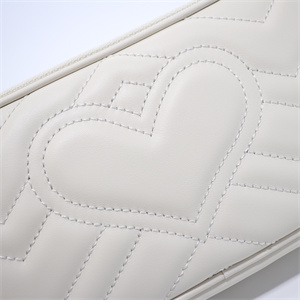 Gu.cci GG Marmont Mini Chain Bag White Leather 546581