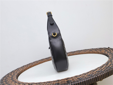 Gu.cci GG Marmont Half Moon Shaped Mini Bag Black 699514
