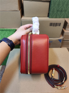 Gu.cci Blondie Top Handle Bag Red Leather 744434