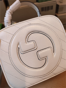 Gu.cci Blondie Top Handle Bag White Leather 744434