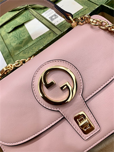 Gu.cci Blondie Small Top Handle Bag Pink Leather 735101