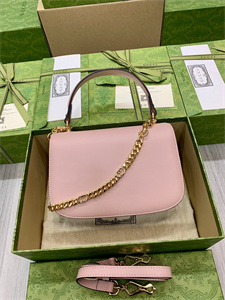 Gu.cci Blondie Small Top Handle Bag Pink Leather 735101