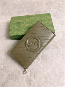 Gu.cci Blondie Zip Around Wallet Dark Grey Leather 760312