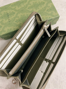 Gu.cci Blondie Zip Around Wallet Dark Grey Leather 760312