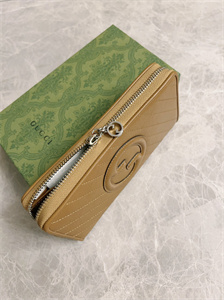 Gu.cci Blondie Zip Around Wallet Brown Leather 760312