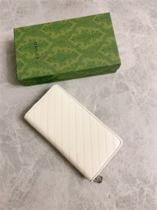 Gu.cci Blondie Zip Around Wallet White Leather 760312