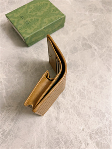 Gu.cci Blondie Card Case Wallet Brown Leather 760317