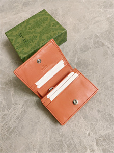 Gu.cci Blondie Card Case Wallet Pink Leather 760317