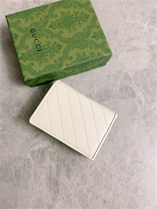 Gu.cci Blondie Card Case Wallet White Leather 760317