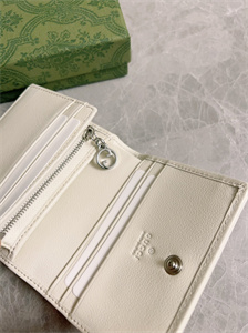 Gu.cci Blondie Card Case Wallet White Leather 760317