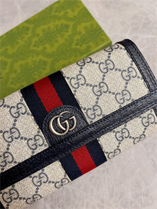 Gu.cci Ophidia Continental Wallet GG Supreme Canvas 523153