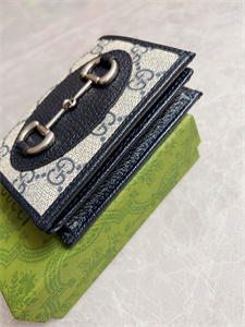 Gu.cci Horsebit 1955 Card Case Wallet Supreme Canvas 621887