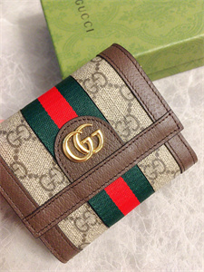 Gu.cci Ophidia Tri-Fold Wallet GG Supreme Canvas 523174