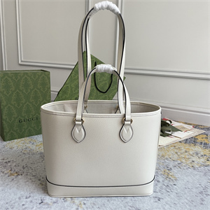 Gu.cci Ophidia Mini Tote Bag White Leather 765043