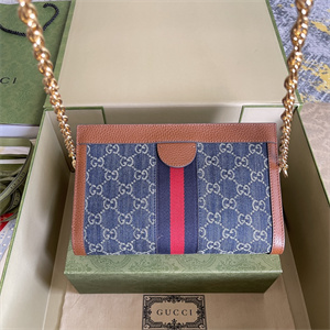 Gu.cci Ophidia GG Small Shoulder Bag Blue Denim 503877