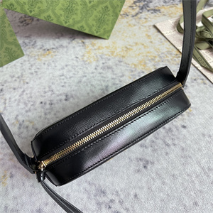 Gu.cci Horsebit 1955 Small Shoulder Bag Black Leather 760196