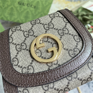 Gu.cci Blondie Medium Chain Wallet GG Supreme Canvas 725219