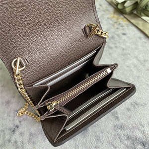 Gu.cci Blondie Medium Chain Wallet GG Supreme Canvas 725219