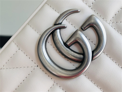 Gu.cci GG Marmont Small Shoulder Bag White 447632