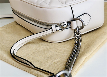 Gu.cci GG Marmont Small Shoulder Bag White 447632