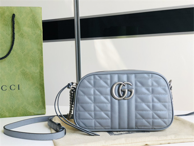 Gu.cci GG Marmont Small Shoulder Bag Blue 447632