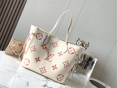 L.V Neverful MM Monogram Empreinte Cream M21579