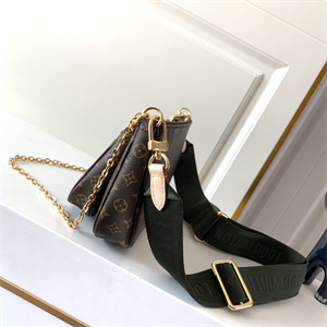 L.V Multi Pochette Accessories Monogram Canvas Khaki Strap M44813