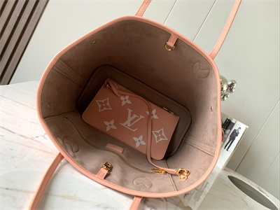 L.V Neverful MM Monogram Empreinte Pink M46329