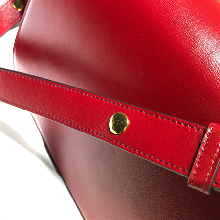 Gu.cci Horsebit 1955 Shoulder Bag Red Leather 602204