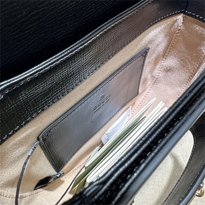 Gu.cci Horsebit 1955 Mini Rounded Bag Black Leather 760191