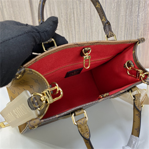 L.V ONTHEGO PM Monogram Canvas with Beige Strap M46373