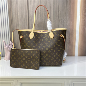 L.V Neverful MM Monogram Canvas Inside Pink M50366