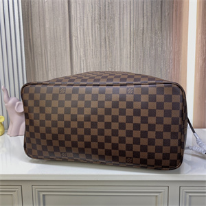 L.V Neverful GM Damier Ebene Inside Red N41357