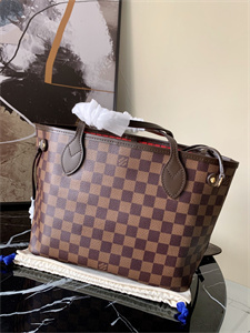 L.V Neverful PM Damier Ebene Inside Red N41359