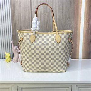 L.V Neverful MM Damier Azur Inside Cream N41361