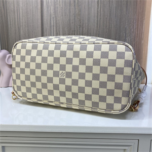 L.V Neverful MM Damier Azur Inside Cream N41361