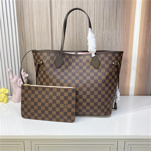 L.V Neverful MM Damier Ebene Inside Pink N41603