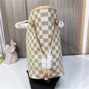 L.V Neverful MM Damier Azur Inside Pink N41605