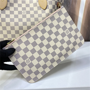 L.V Neverful MM Damier Azur Inside Pink N41605