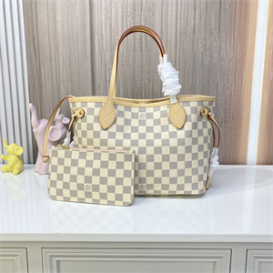 L.V Neverful PM Damier Azur Inside Pink N41606