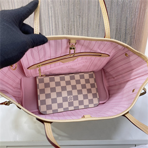 L.V Neverful PM Damier Azur Inside Pink N41606