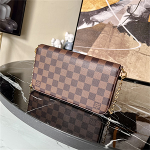 L.V  Felicie Pochette Damier Ebene Chain N63032