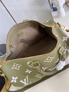 L.V Keepall Bandoulière 45 Monogram Empreinte Green M46671