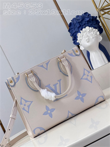 L.V ONTHEGO PM  Monogram Empreinte  Latte/Blue M45653