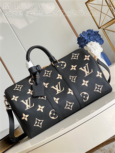 L.V Keepall Bandoulière 45 Monogram Empreinte Black M46670