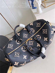L.V Keepall Bandoulière 45 Monogram Empreinte Black M46670