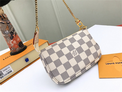 L.V Mini Pochette Accessories Damier Azur N58010