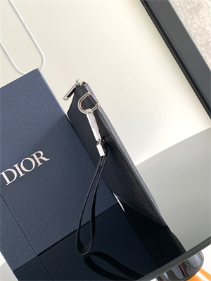 Di.or Pouch  Black Oblique Galary Calfskin