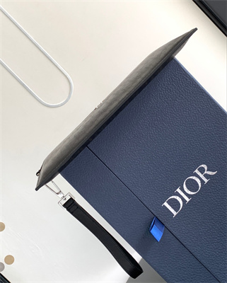 Di.or Pouch  Black Oblique Galary Calfskin