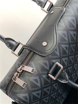 Di.or Lingot Briefcase Black CD diamond Canvas And Smooth Calfskin